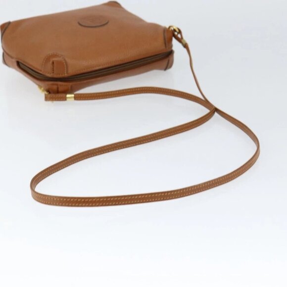 GUCCI Shoulder Bag Leather Brown Gold Auth - Picture 8 of 16